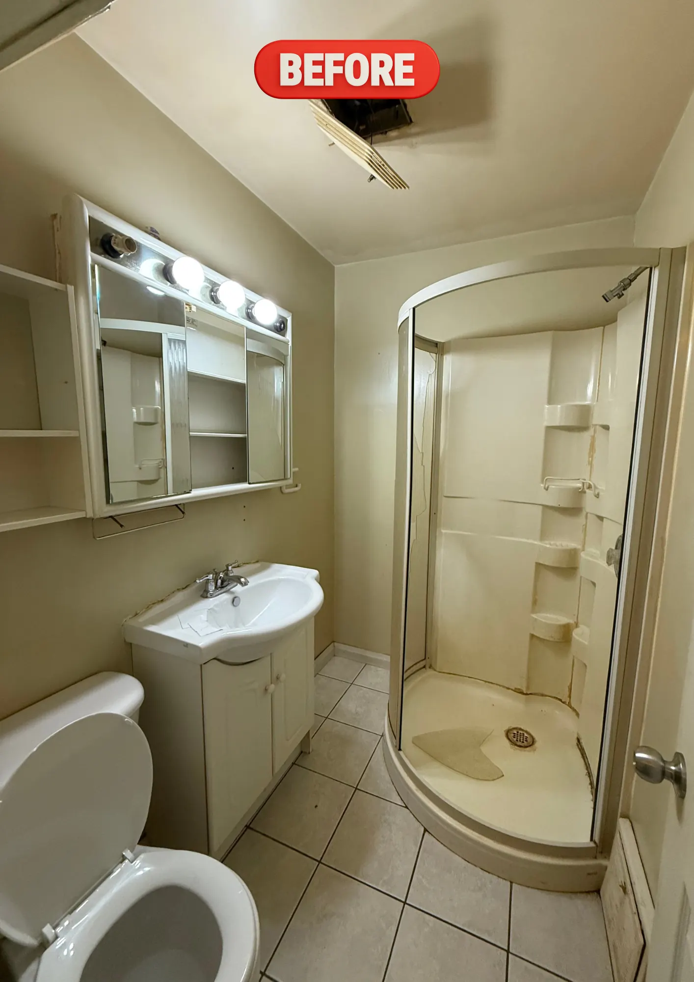 Full Bathroom Renovation — before