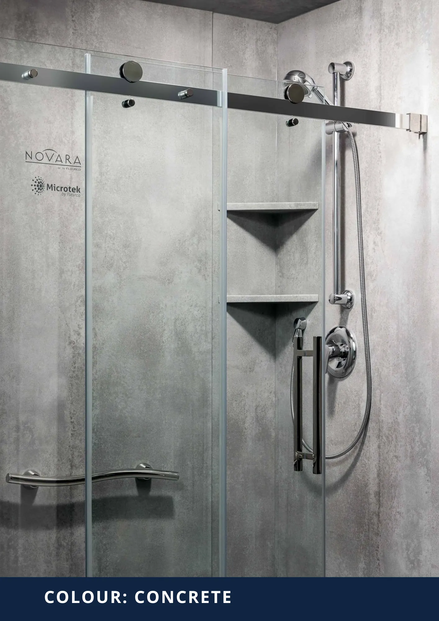 Acrylic shower wall panels, Concrete style — Concrete Acrylic Shower Finish — the Kawarthas, Ontario