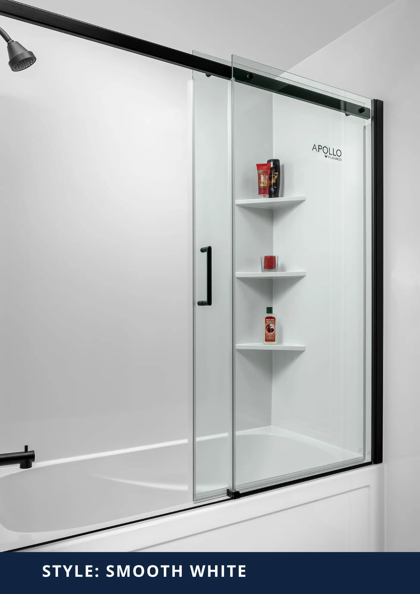 Acrylic shower wall panels, Smooth White style — Smooth White Acrylic Tub Surround — Peterborough, Ontario