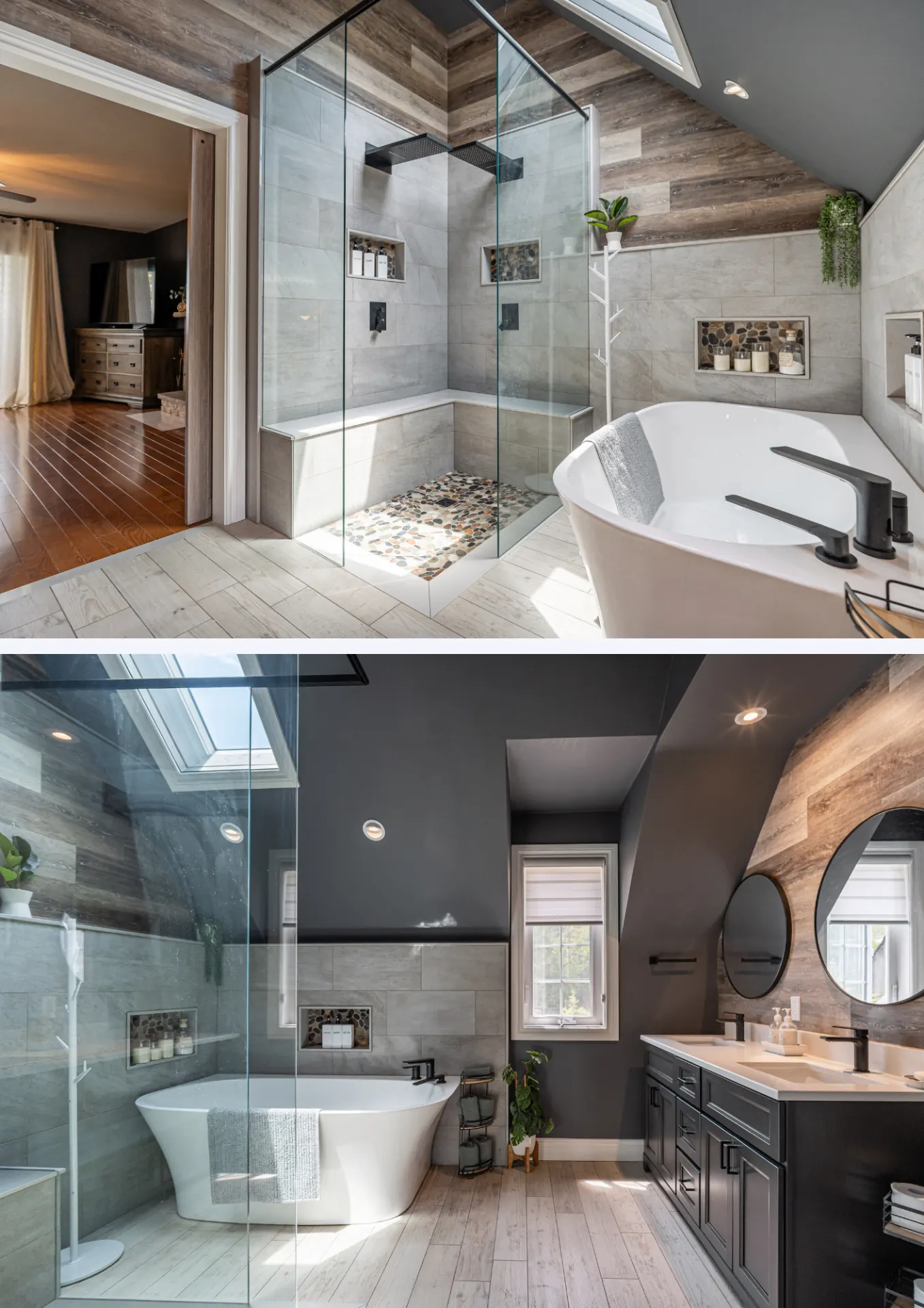 Bathroom renovation — Luxury Master Bath with Freestanding Tub — the Kawarthas, Ontario