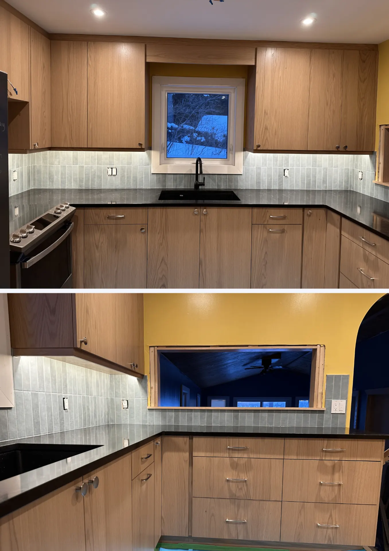 Tile installation — Modern Kitchen Tile Backsplash — Peterborough, Ontario