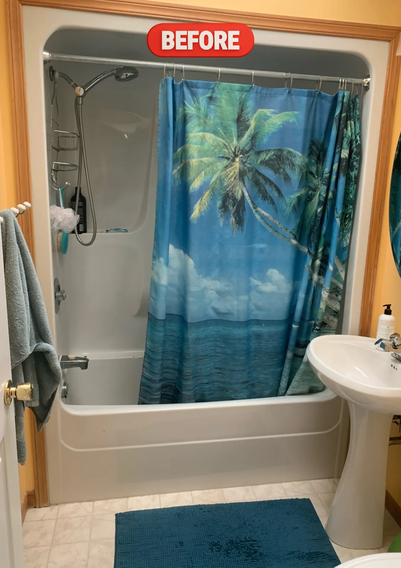 Tub-to-Shower Conversion — before
