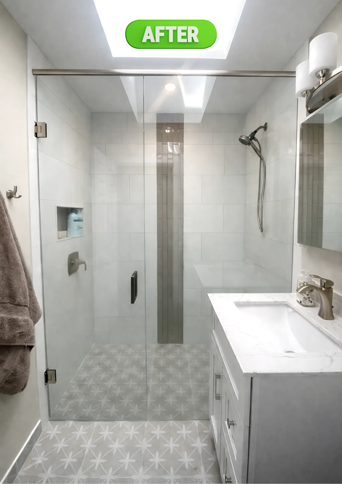 Tub-to-Shower Conversion