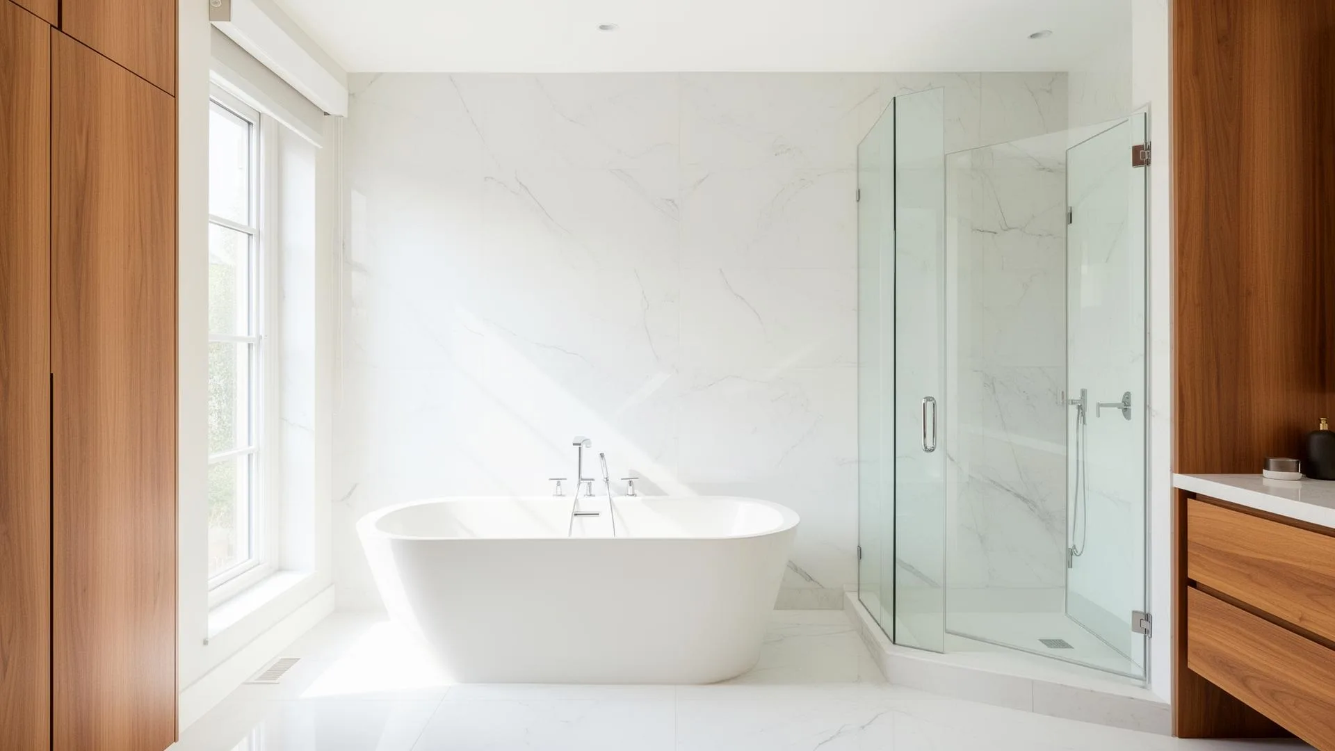 Luxury bathroom renovation by Aksel Tile & Bath